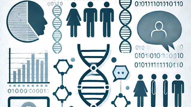 Eine Wissenschaftlerin und ein Wissenschaftler arbeiten hinter einer Glasfassade und mischen Chemikalien mit Großgeräten.