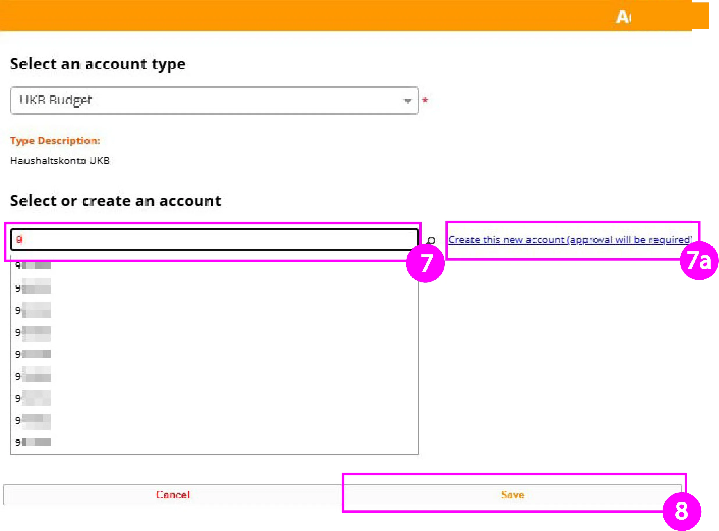 Image 4: Account number request Image 4: Account number request