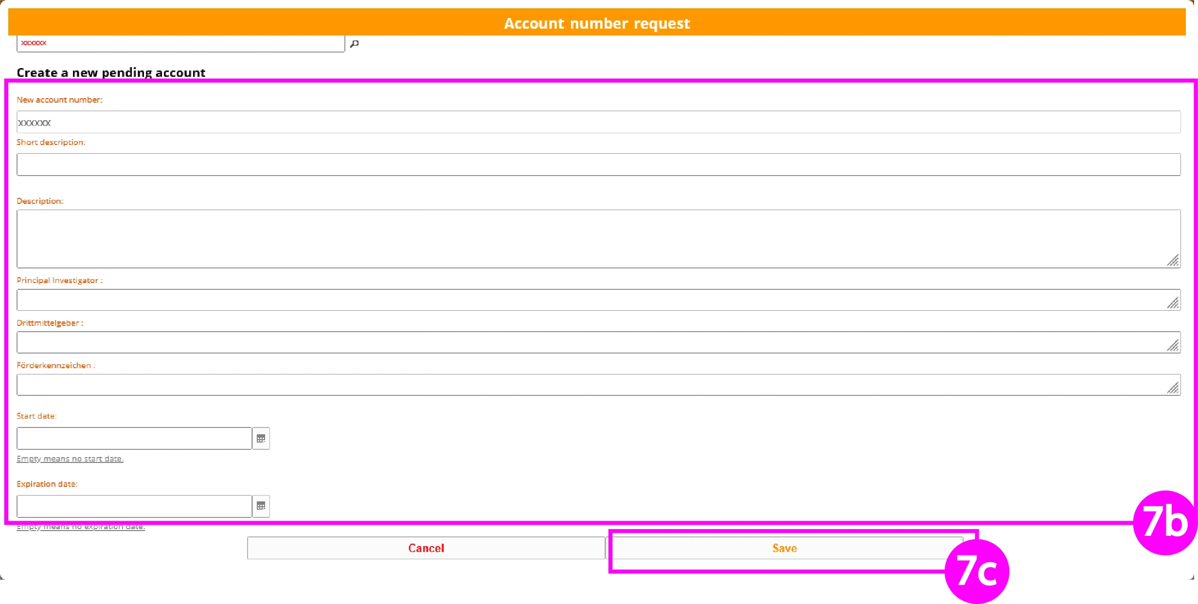 Image 5: Account creation request Image 5: Account creation request