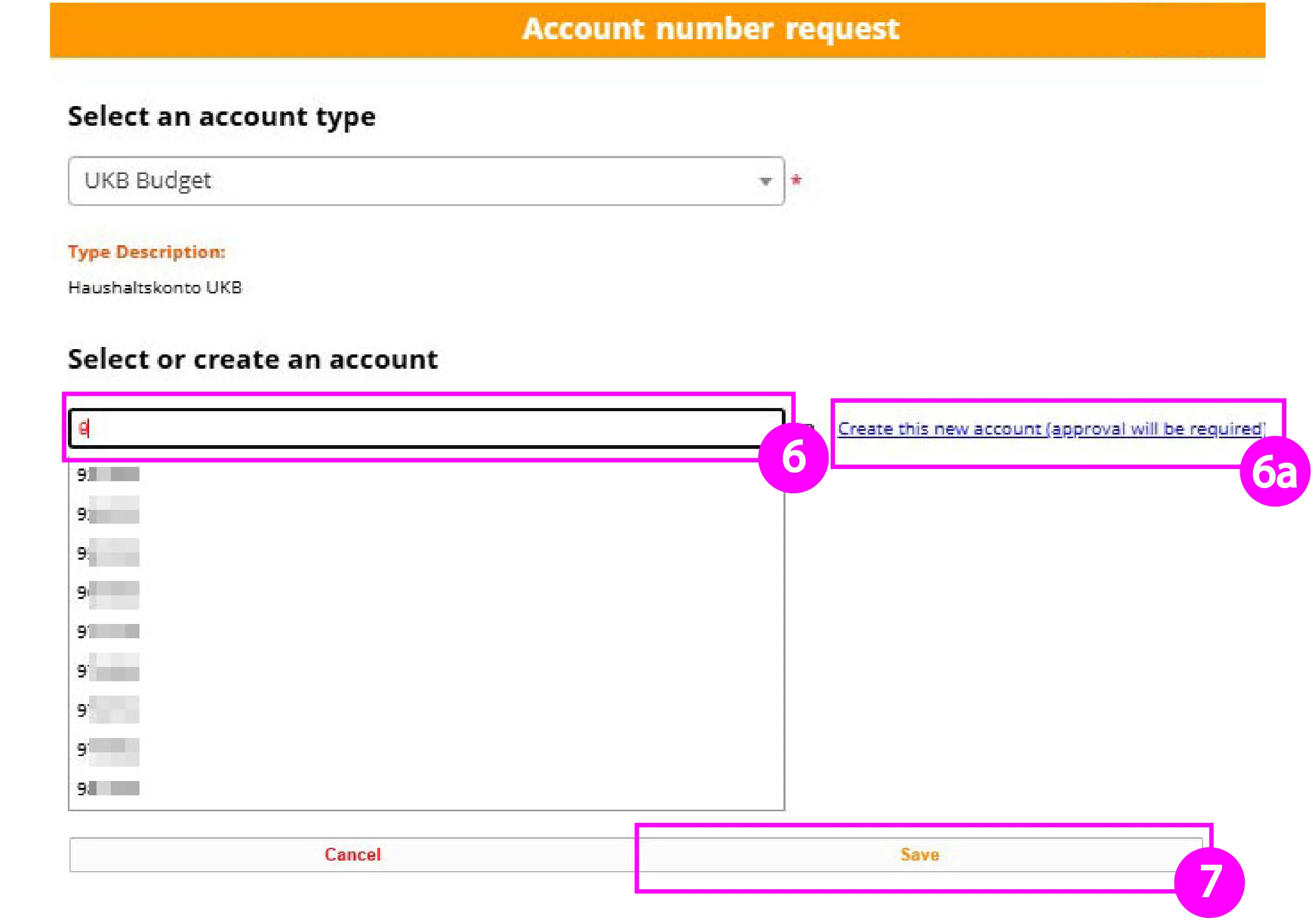 Image 6: Account number request Image 6: Account number request